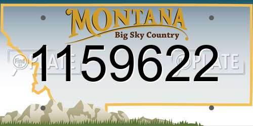 1159622 Montana License Plate