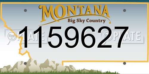 1159627 Montana License Plate