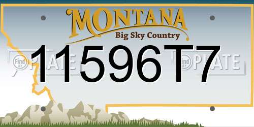 11596T7 Montana License Plate