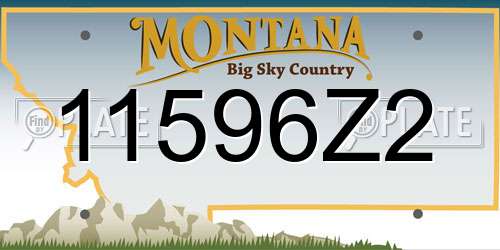 11596Z2 Montana License Plate