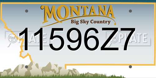 11596Z7 Montana License Plate