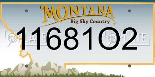 11681O2 Montana License Plate