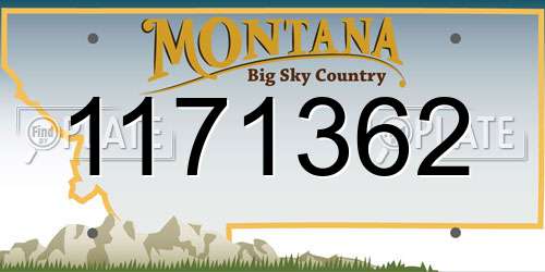 1171362 Montana License Plate
