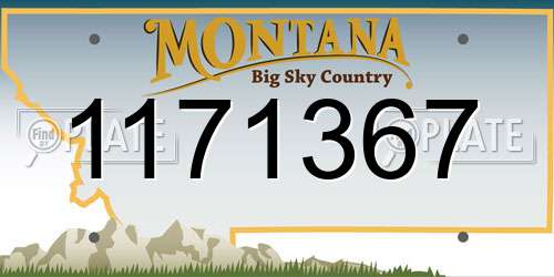 1171367 Montana License Plate