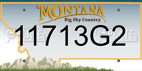 11713G2 Montana License Plate