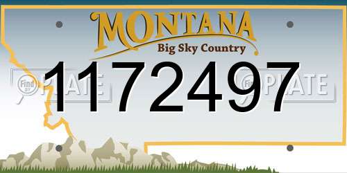 1172497 Montana License Plate
