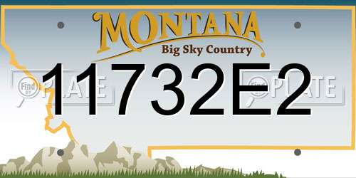 11732E2 Montana License Plate