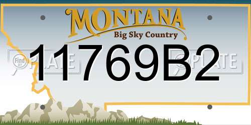 11769B2 Montana License Plate