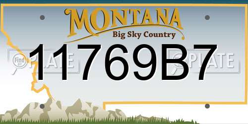 11769B7 Montana License Plate