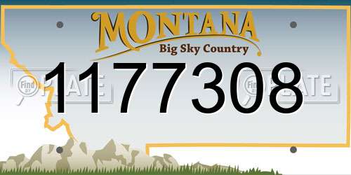 1177308 Montana License Plate