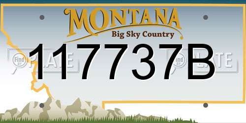 117737B Montana License Plate