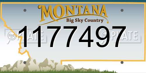 1177497 Montana License Plate