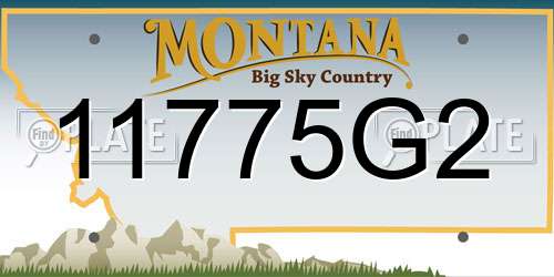 11775G2 Montana License Plate