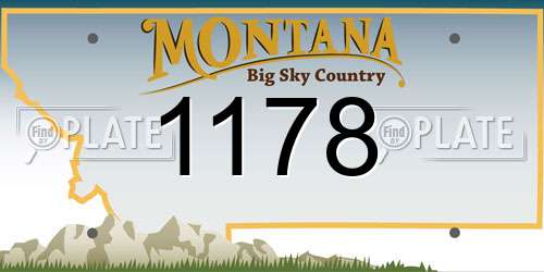 1178 Montana License Plate