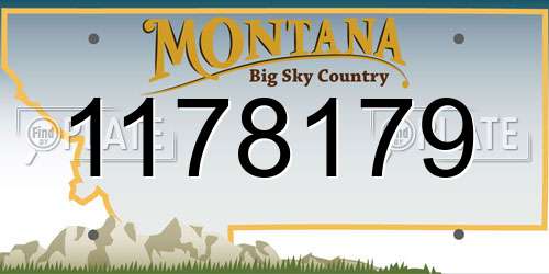 1178179 Montana License Plate