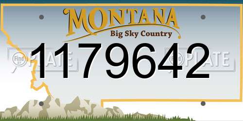 1179642 Montana License Plate