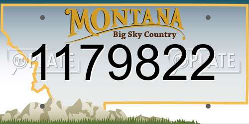 1179822 Montana License Plate