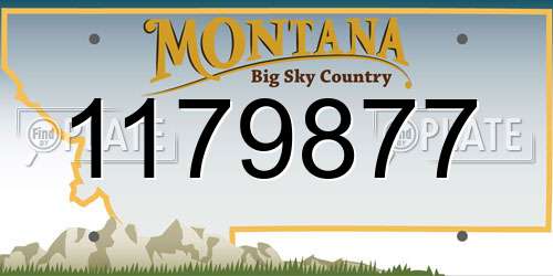 1179877 Montana License Plate