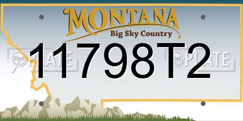11798T2 Montana License Plate
