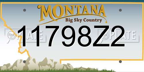11798Z2 Montana License Plate