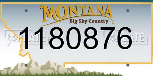 1180876 Montana License Plate