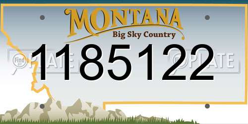 1185122 Montana License Plate