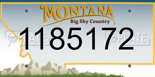 1185172 Montana License Plate