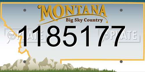1185177 Montana License Plate