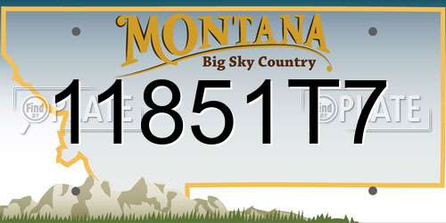 11851T7 Montana License Plate