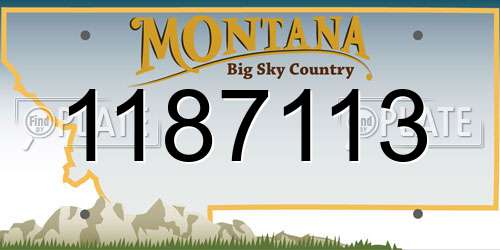 1187113 Montana License Plate