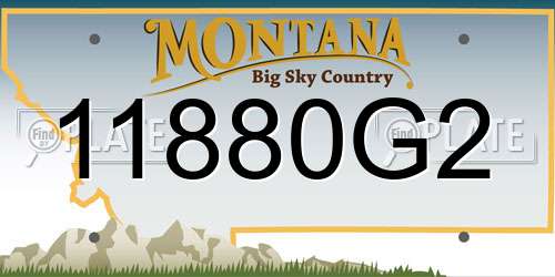 11880G2 Montana License Plate