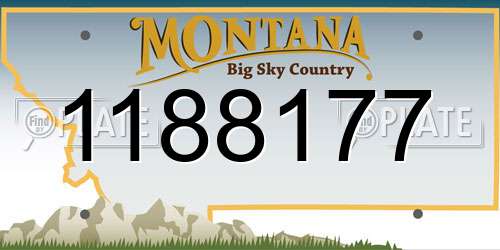 1188177 Montana License Plate
