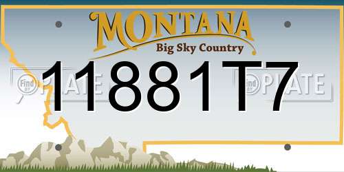 11881T7 Montana License Plate