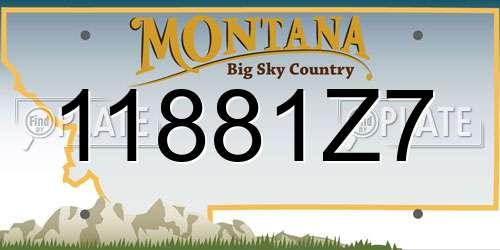 11881Z7 Montana License Plate
