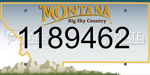1189462 Montana License Plate