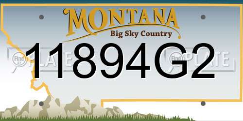 11894G2 Montana License Plate