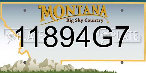 11894G7 Montana License Plate