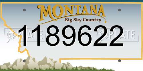 1189622 Montana License Plate