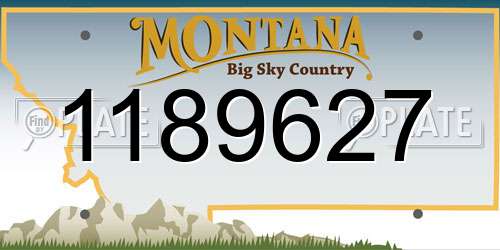 1189627 Montana License Plate
