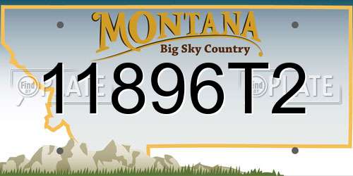 11896T2 Montana License Plate