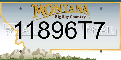 11896T7 Montana License Plate