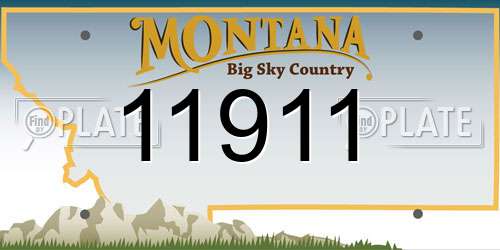 11911 Montana License Plate