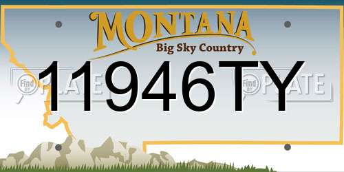 11946TY Montana License Plate