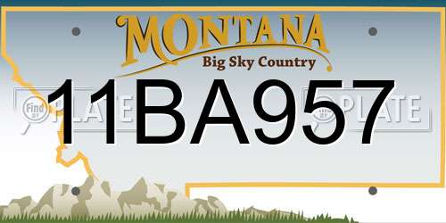 11BA957 Montana License Plate