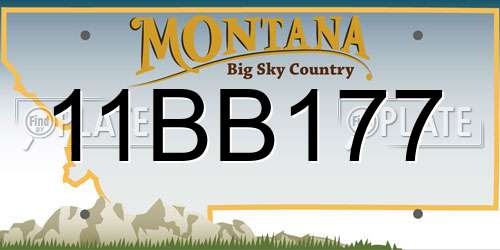 11BB177 Montana License Plate