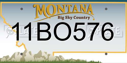 11BO576 Montana License Plate