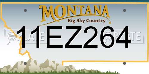 11EZ264 Montana License Plate