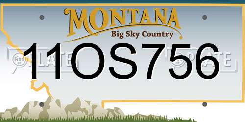 11OS756 Montana License Plate