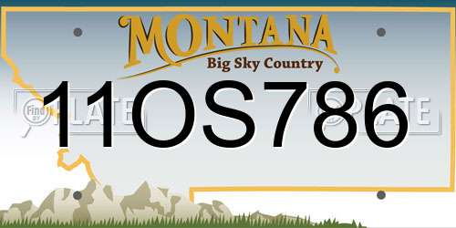 11OS786 Montana License Plate