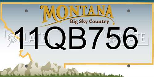 11QB756 Montana License Plate